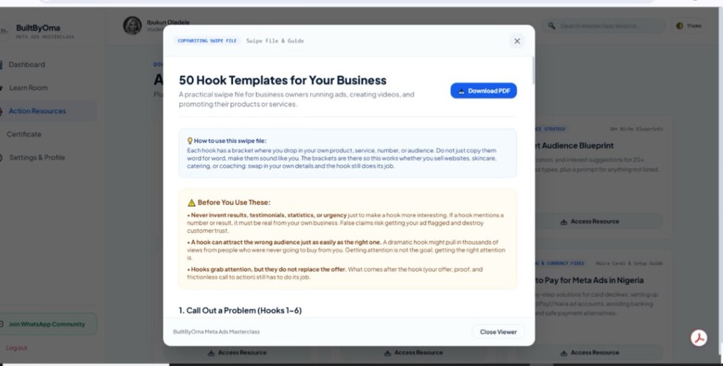 50 Hook Templates for Your Business Portal Resource Preview