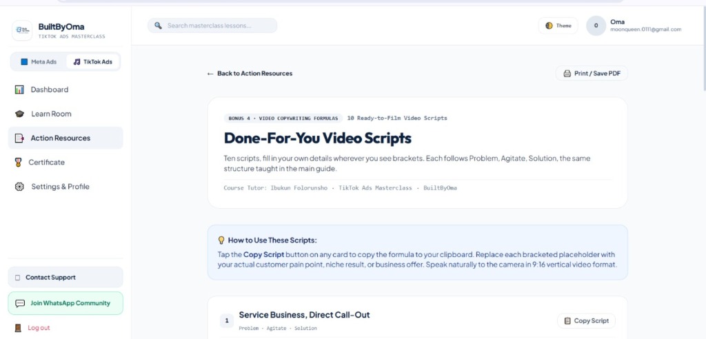 Done-For-You Video Scripts Video Copywriting Formulas Preview